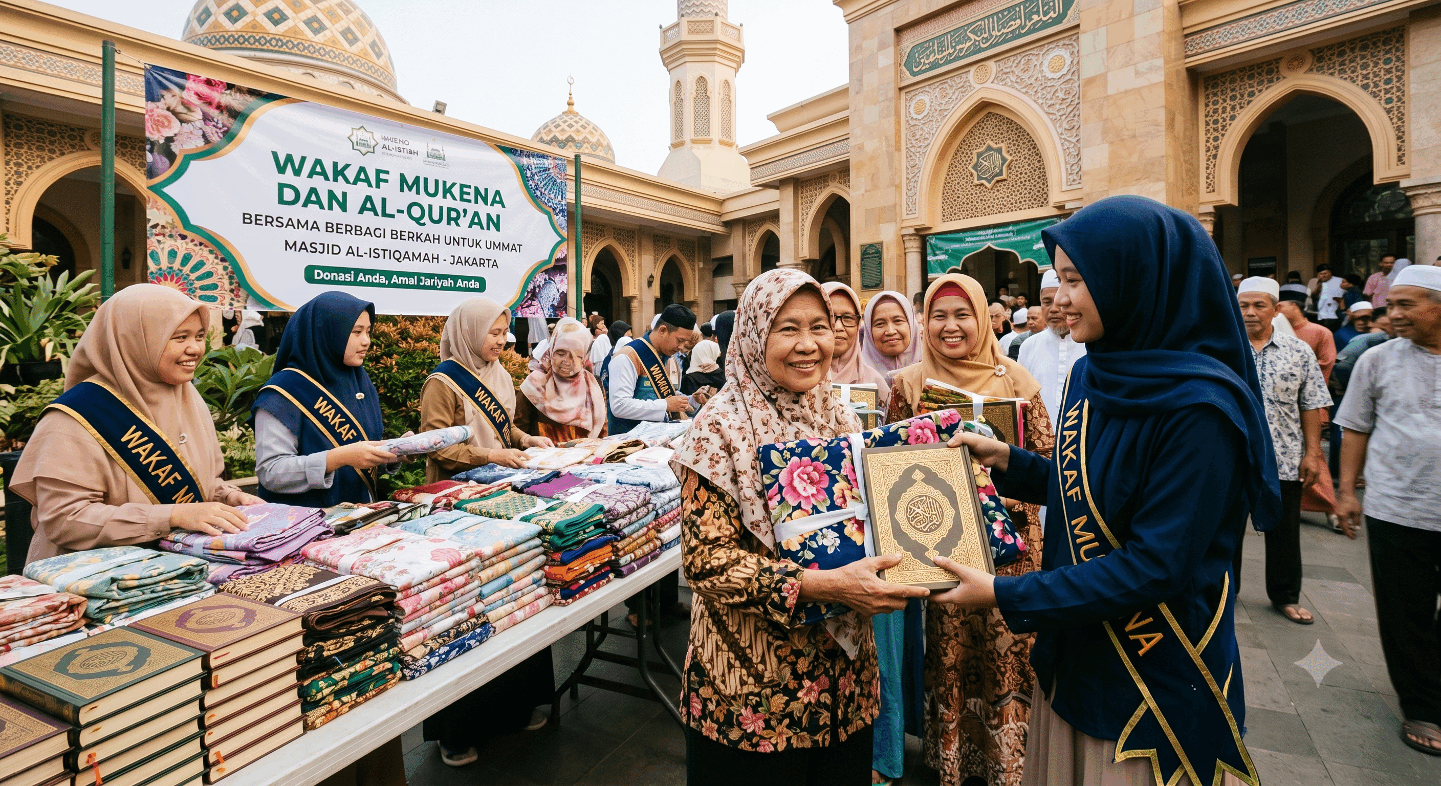 Wakaf Mukena dan Al-Qur'an
